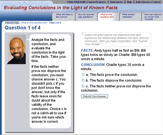 Evaluating Conclusions in the Light of Known Facts Screen Shot