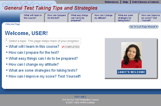 General Test Taking Tips and Strategies Screen Shot