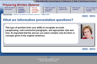 Preparing Written Material Screen Shot